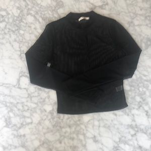 Black Mesh Top